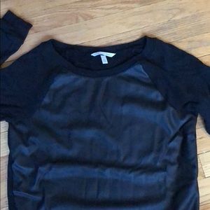 Victoria Secret leather front sweatshirt